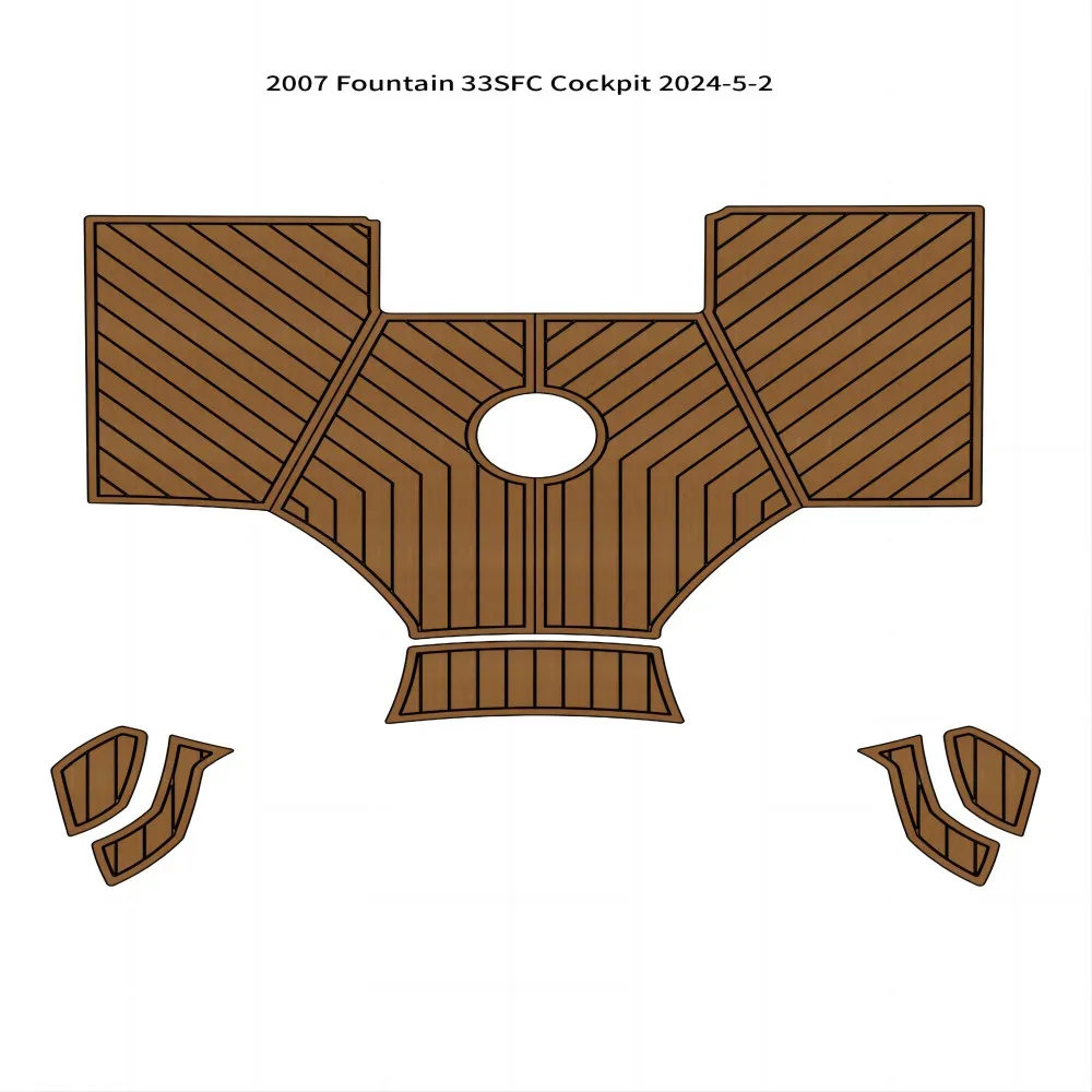 

2007 Fountain 33SFC Cockpit Floor Pad Boat EVA Foam Teak Deck Flooring Mat SeaDek MarineMat Gatorstep Style Self Adhesive