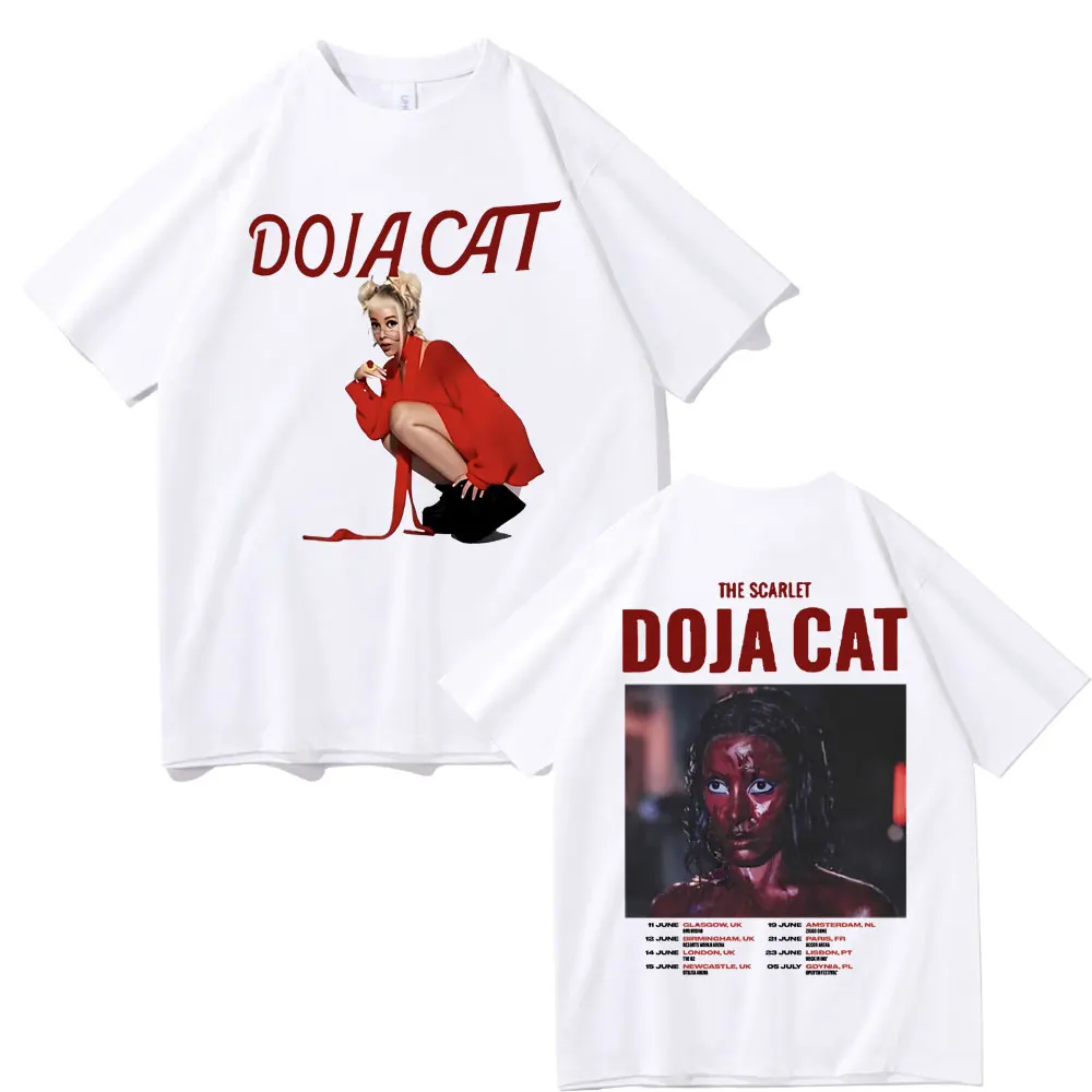 Rapper Doja Cat Candy The Scarlet Graphic Print Tshirt Men's Cotton Oversized T-shirt Men Women Fashion Hip Hop Vintage T Shirts