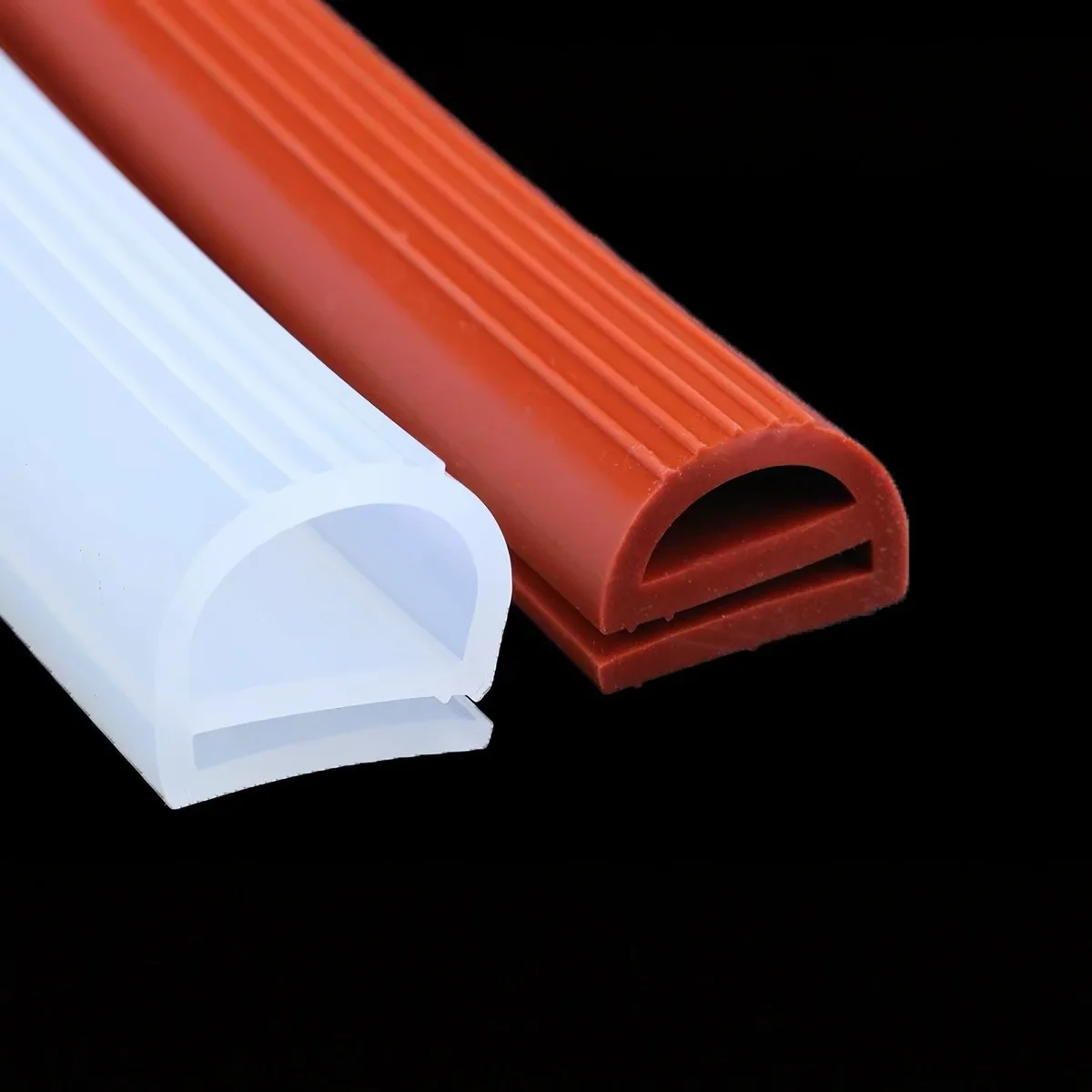 Clearance Sale White/Red Silicone E Shape Strip Rubber Sealing Strip E-shaped E-strip High Temperature Oven Oven Sealing Strip view 5