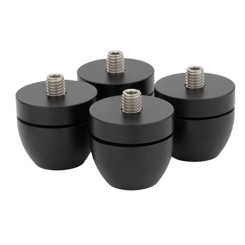 A73E-4 Pcs Ball Beads Speaker Isolation Feet Turntable Platform Pads Audio Shock Absorber Subwoofer Isolation Feet Pad Stand 33X