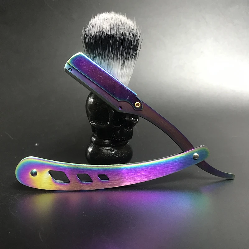 Multicolor Professional Manual Shaver Straight Edge Stainless Steel Sharp Barber Razor Folding Shaving Beard Cutter Wholesale