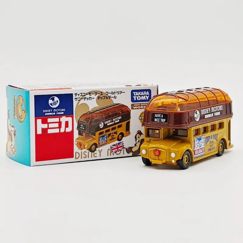 TAKARA TOMY Tomica DISNEY moteurs WORLD TOUR puce & Dale Bus alliage jouet véhicule à moteur moulé sous pression en métal modèle cadeaux