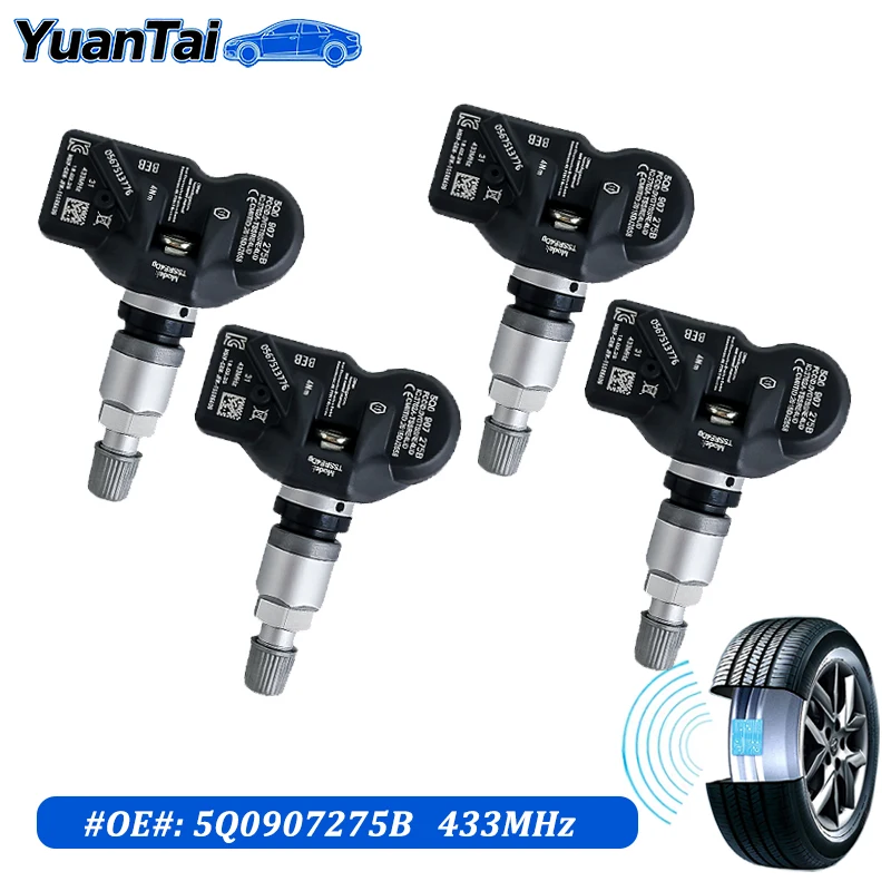 

High Quality Tire Pressure Monitor Sensor For Audi A3 A4 A5 A6 A7 A8 Q2 Q5 6 Q7 Q8 RS3 RS5 S7 433MHz TPMS 5Q0907275B 2014-2020