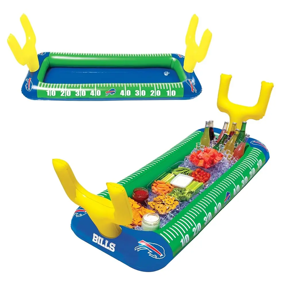 

Buff Bills 4 Ft Inflatable Food Cooler Buffet Officially Licensed Fan Gear Ice Serving Pool Drink Bar For Tailgate