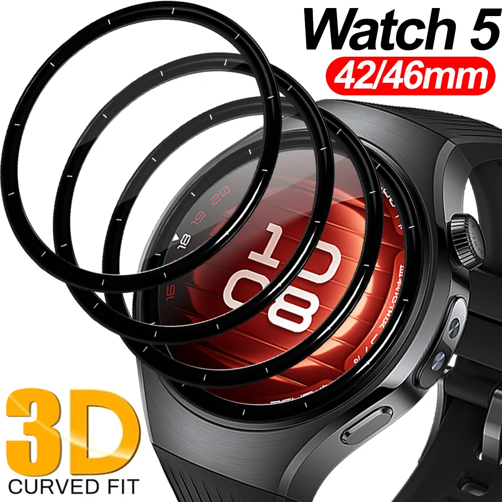 Protector de pantalla de borde suave para Huawei Watch 5 películas protectoras flexibles curvadas 3D antiarañazos para Huawei Watch5 42mm 46mm