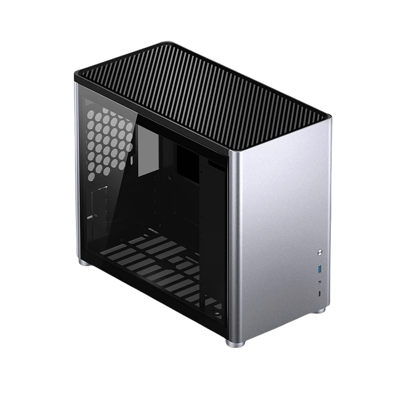 

D30 Computer Desktop Aluminum Panel Case Glass Side Transparent MATX Mini Desktop