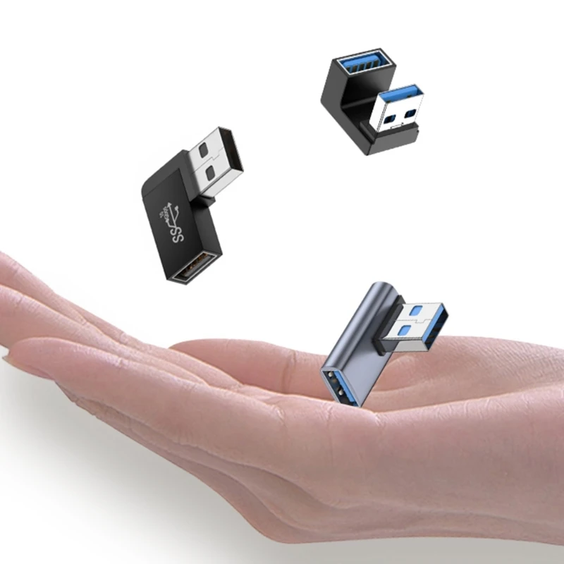 90 Graden USB 3.0 Man-vrouw Haakse Uitbreiding Adapter USB Opwaartse Elleboog Adapter 10 Gbps Voor Laptop PC connector Converte