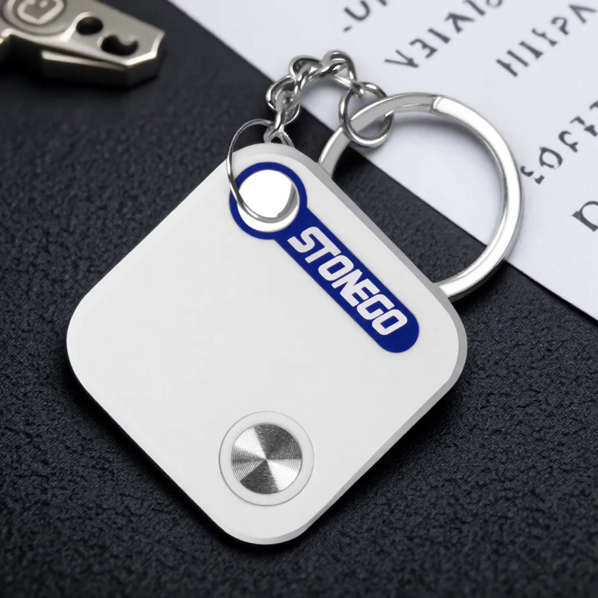 جهاز تعقب GPS بتقنية البلوتوث مضاد للضياع متوافق مع Apple Find My App Locator للمفاتيح والحيوانات الأليفة