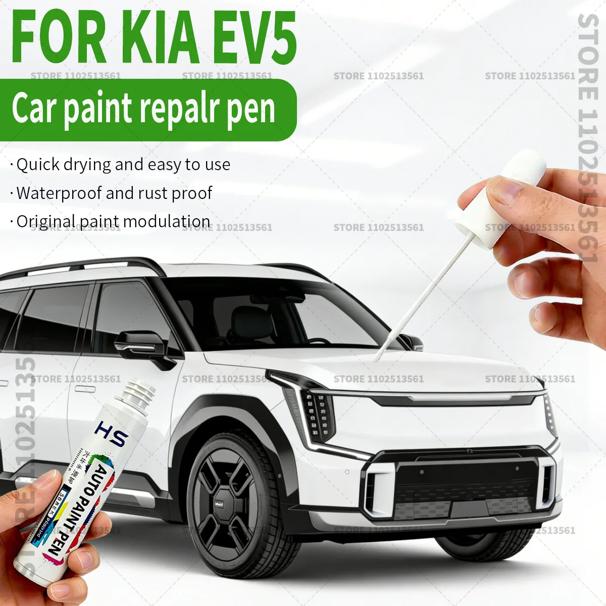Stylo de réparation de peinture pour Kia EV5, restaure la finition de peinture d'origine d'usine, vert glacier mat, bleu océan, gris ardoise, cerise noire
