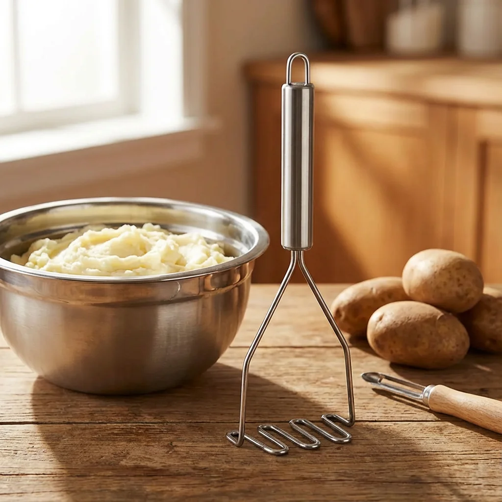 Best Seller! Stainless Steel Wire Masher - Fast Potato/Sweet Potato Mashing No Clumping Labor-Saving Kitchen Cooking Helper