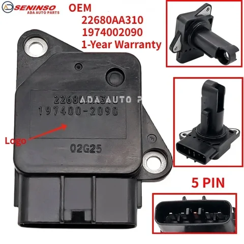 Оригинальный Датчик массового расхода воздуха 22680-AA310 22680AA310 197400-2090 для Subaru Outback Legacy Forester Impreza, автомобильные аксессуары