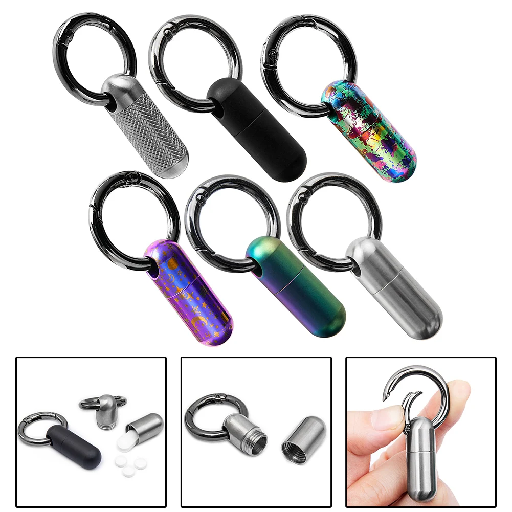 

Держатель для таблеток Gear Travel, синий, из титанового сплава, брелок для ключей, изысканное исполнение, более безопасный для здоровья материал, легкий дизайн, удобный в использовании.