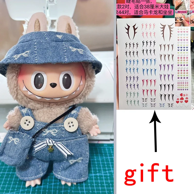

Buy One Get One Free Labubu Doll Clothes Fashionable Jumpsuits Leather Shoes Labubu Exquisite Eye Eyelash Stickers