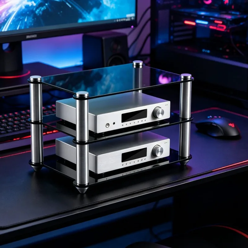 Desktop Mini HIFI Equipment Rack Decoder Power Amplifier Headset Amplifier Multi-layer Storage Aluminum Alloy Rack ES8