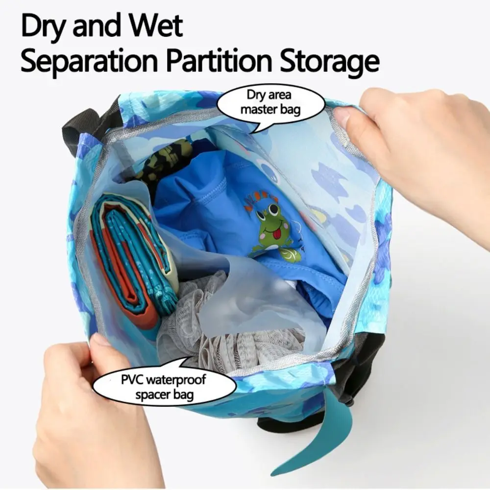 Children's Swimming Bag Wet And Dry Separation Boys And Girls Pool Waterproof Bag Beach Swimming Equipment Kids Swim Backpack