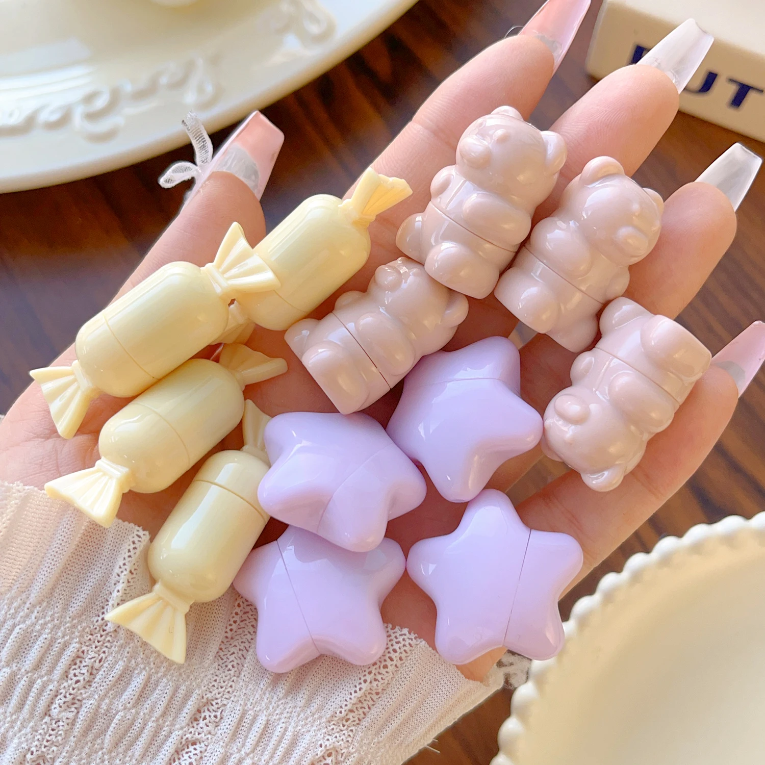 فرشاة شفاه صغيرة لطيفة من السيليكون Q فرش مكياج ناعمة لأحمر الشفاه ورأس مستدير وأشكال لطيفة وفرش خافي عيوب البشرة بزاوية كرتونية أدوات تجميل #5