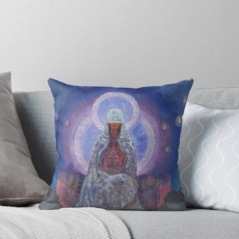 

Nicholas Roerich - Mother of the World Throw Pillow Elastic Cover For Sofa Decorative pillow case pillows decor home pillow