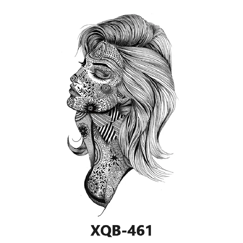 210 * 114mm Dragon, Snake, Lion Tattoo Sticker For Men And Women Black And White Color Transfer Printing Temporary Tattoos Art