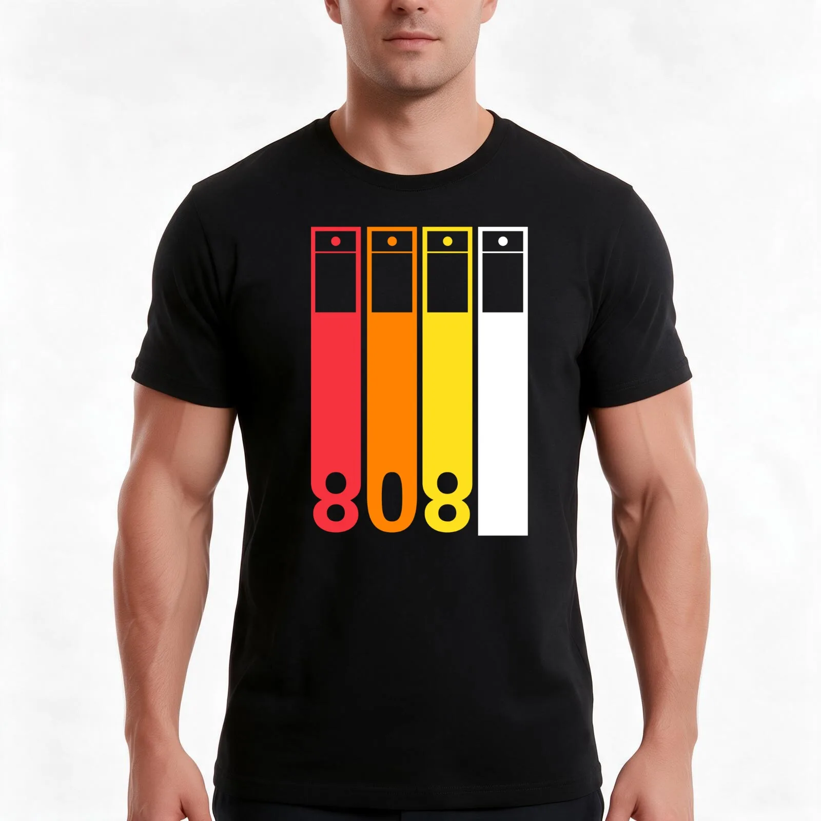 Roland TR 808 Drum Machine T-Shirt, Summer Casual Cotton Tee, Oversized Streetwear Tops, Vintage Graphic Print, Unisex Men Women
