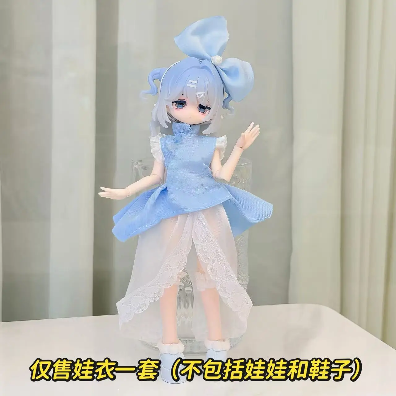 New Spring Summer Cute Dress Doll Clothes For 1/8 1/12 Ob11 Maid Outfit Fits 11-17cm Sweet Asi Body Bjd