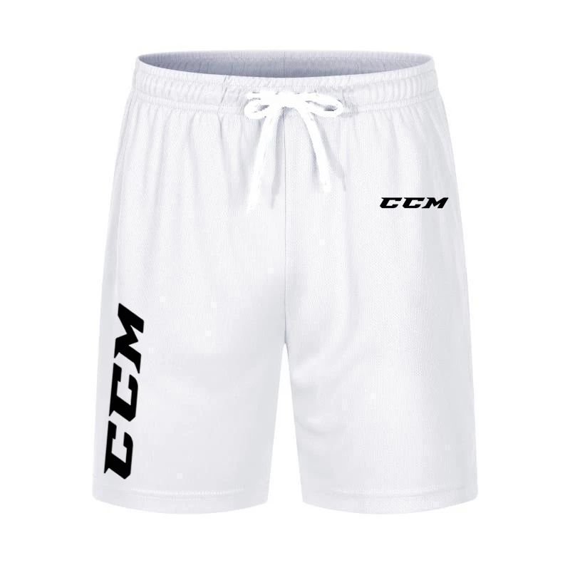 CCM Men Summer Short Mesh Gym Bodybuilding Casual Loose Shorts Outdoors Fitness Beach Short Pants Male Printed Sweatpant