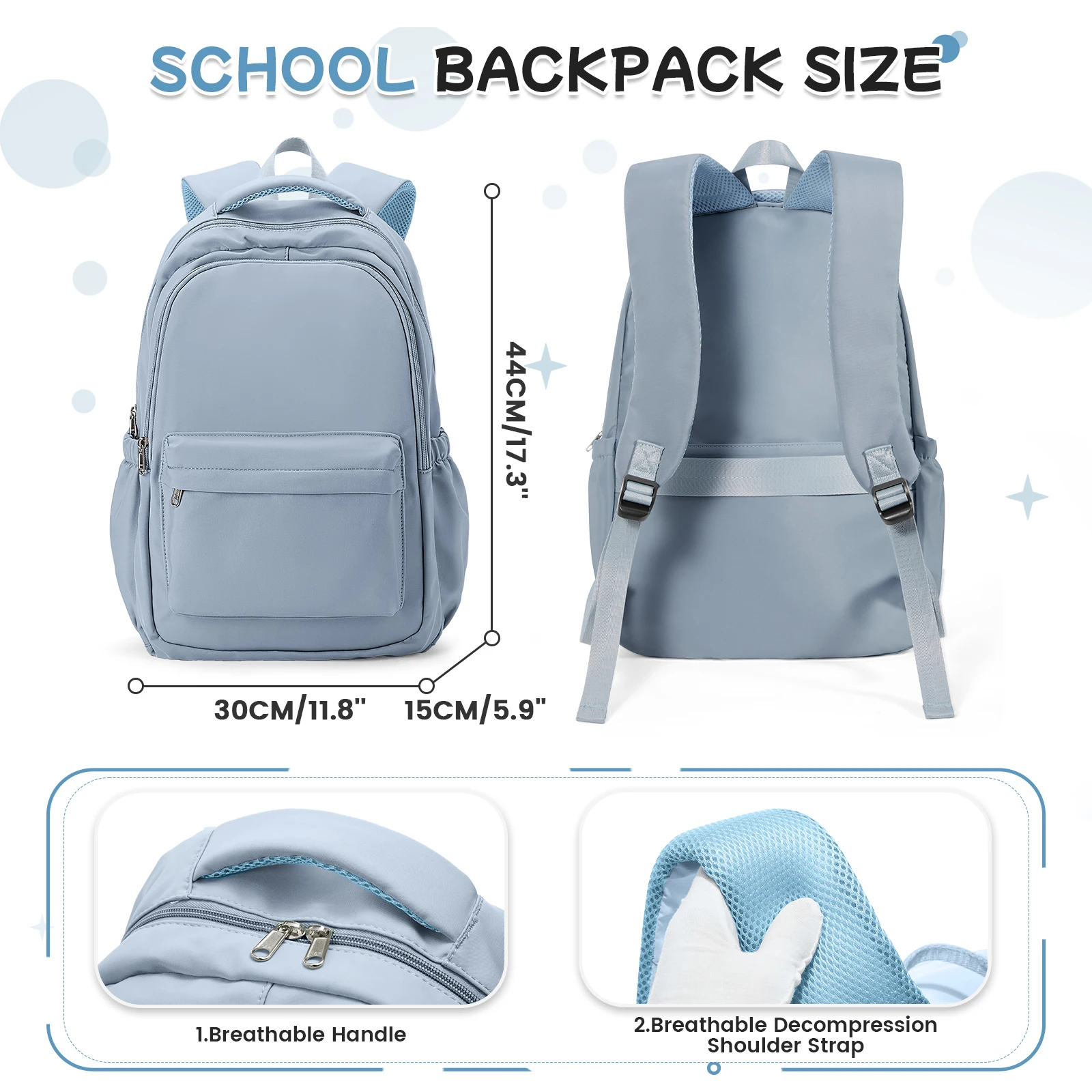 大容量バックパック 女の子 男の子用 - 耐久性のあるナイロ - School Backpack Teen のレビューと価格