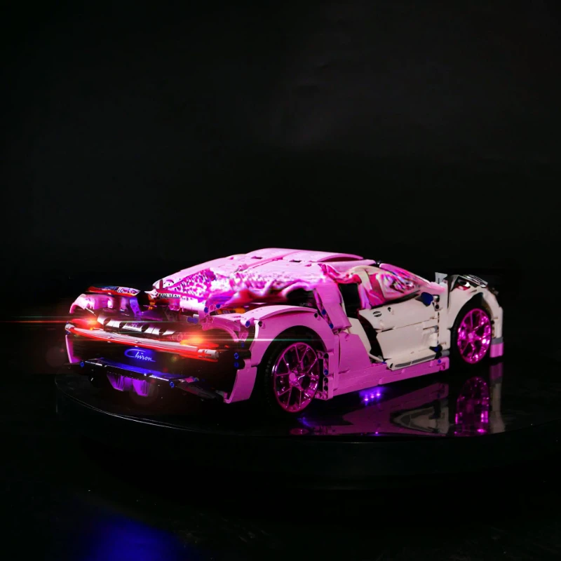 No Model LED Light Set for Pink Bugatti Chiron 42083