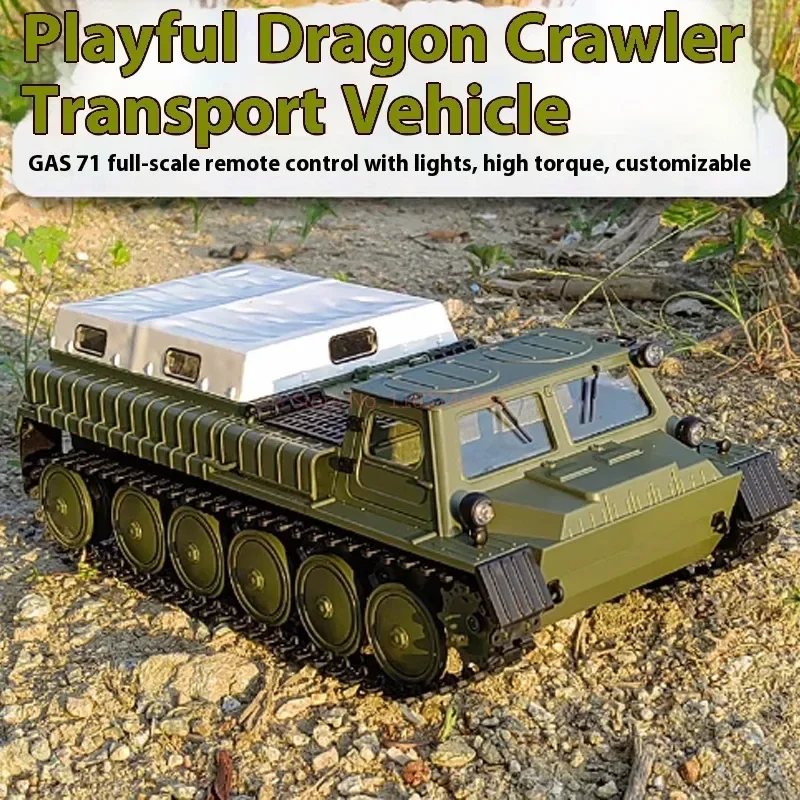 1:16 WPL E-1 Tracked Carrier Tracked Troop Carrier Simulation ทหารรีโมทคอนโทรลรถ GAZ-71 สำหรับของขวัญวันเกิดของเล่น