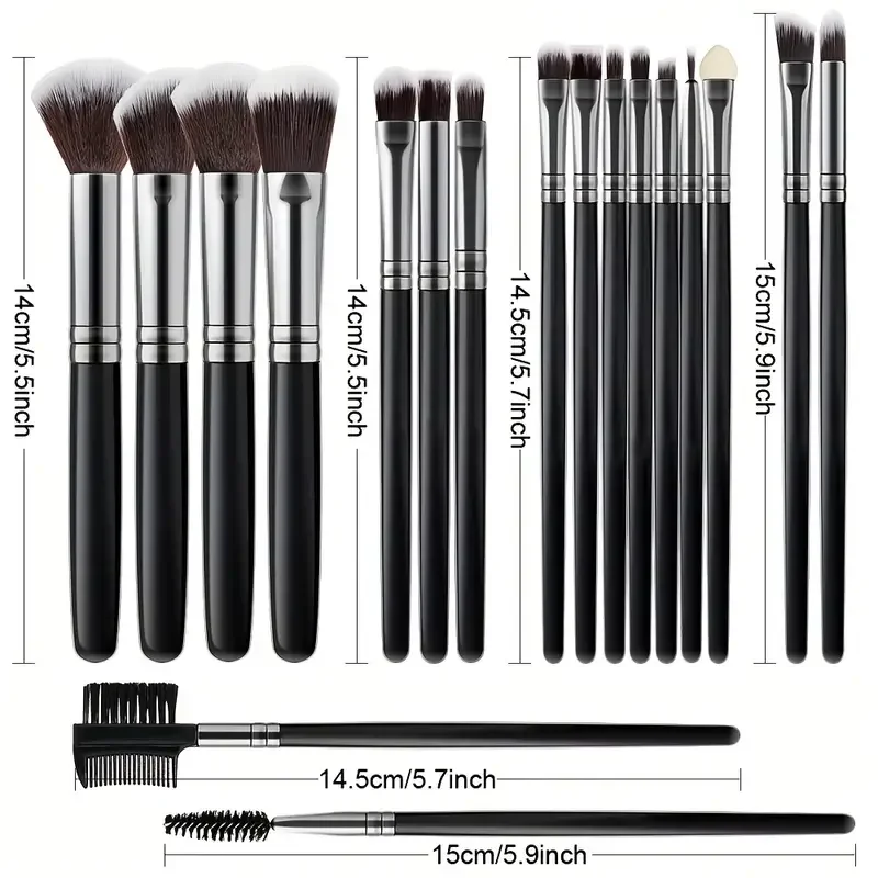 8-18PCS Kit di pennelli per trucco viso pennelli per trucco professionale ombretto triangolo soffio di polvere Blush fondotinta Blending strumenti di bellezza