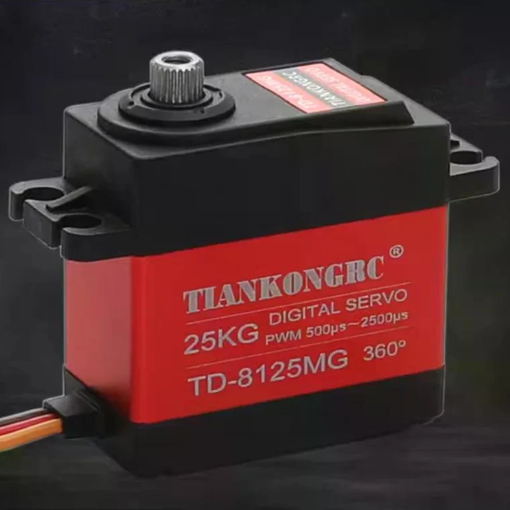 Engranaje metálico servo digital de 25 kg |   360 ° /270 ° /180 °   Motor impermeable de alto par para RC, coche, barco, Robot, brazo, Control PWM DIY