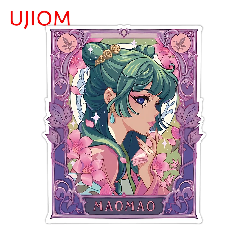 UJIOM 13cm × 10.7m Maomao Beautiiful Posters Design Wall Stickers Atistic Anime Girl Decals Waterproof Kids Room Wallpapers