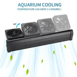 Mini aquarium fish tank automatic temperature control fan water cooling aquarium fan water silent audio 1 to 6 speed fan set