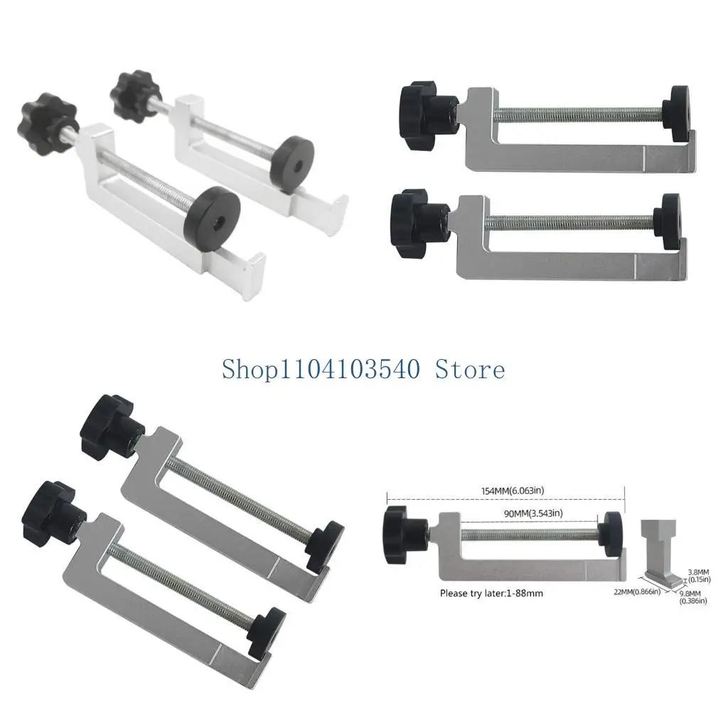 02DC تركيبات متينة ومتعددة الاستخدامات موثوقة مشبك ألومنيوم أداة نجارة مستقرة ودقيقة متينة لمنشار الطاولة دليل السكك الحديدية #1