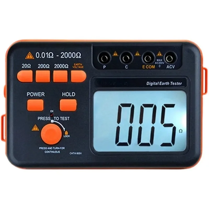 For 4105A/B/C Digital Grounding Resistance Tester Shaker VC4106/4109 Ground Resistance Lightning Protection Detection