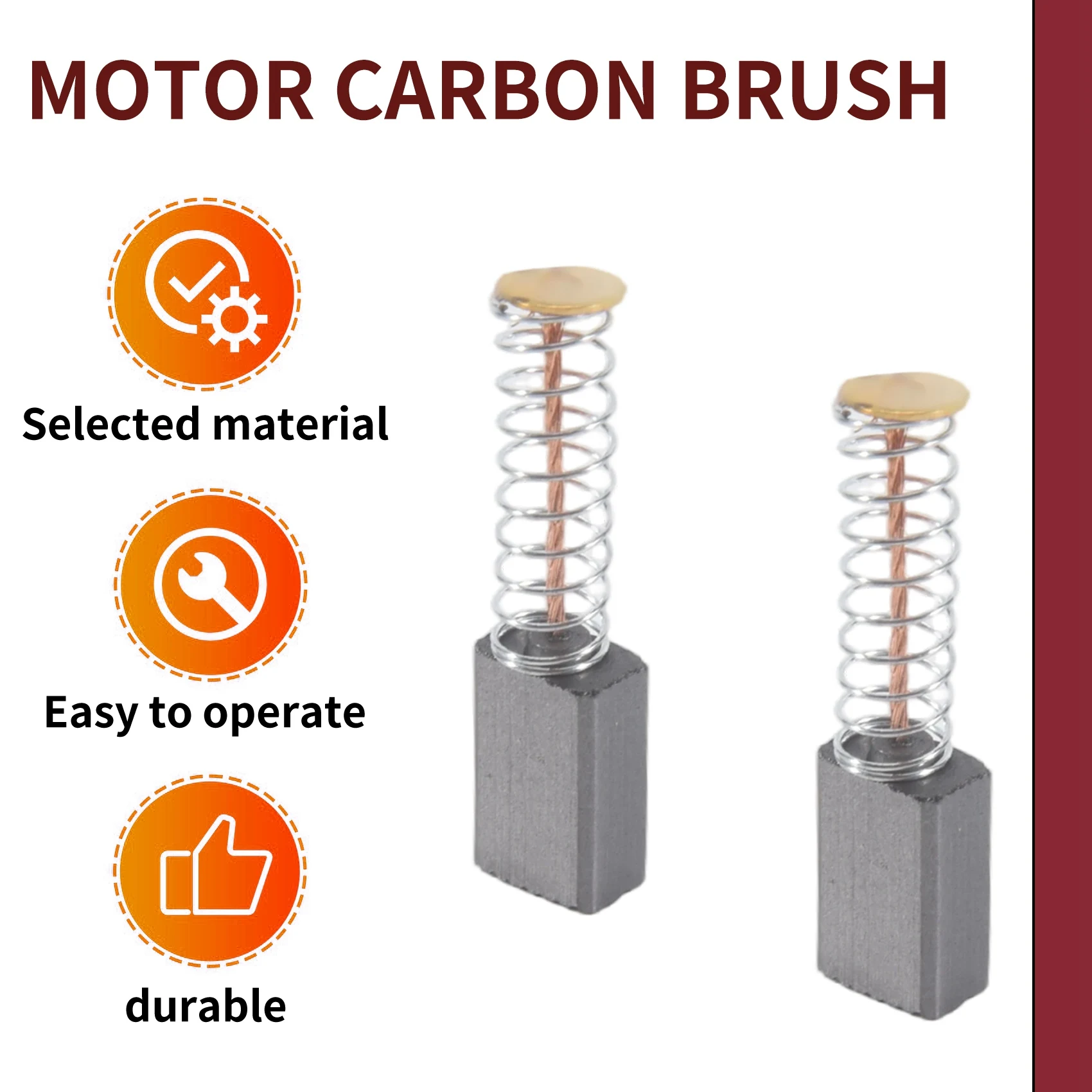 DT15 5x8x13mm Carbon Brushes for Angle for Grinder Orbital Sander, 2 Pcs Motor Replacement Brushes