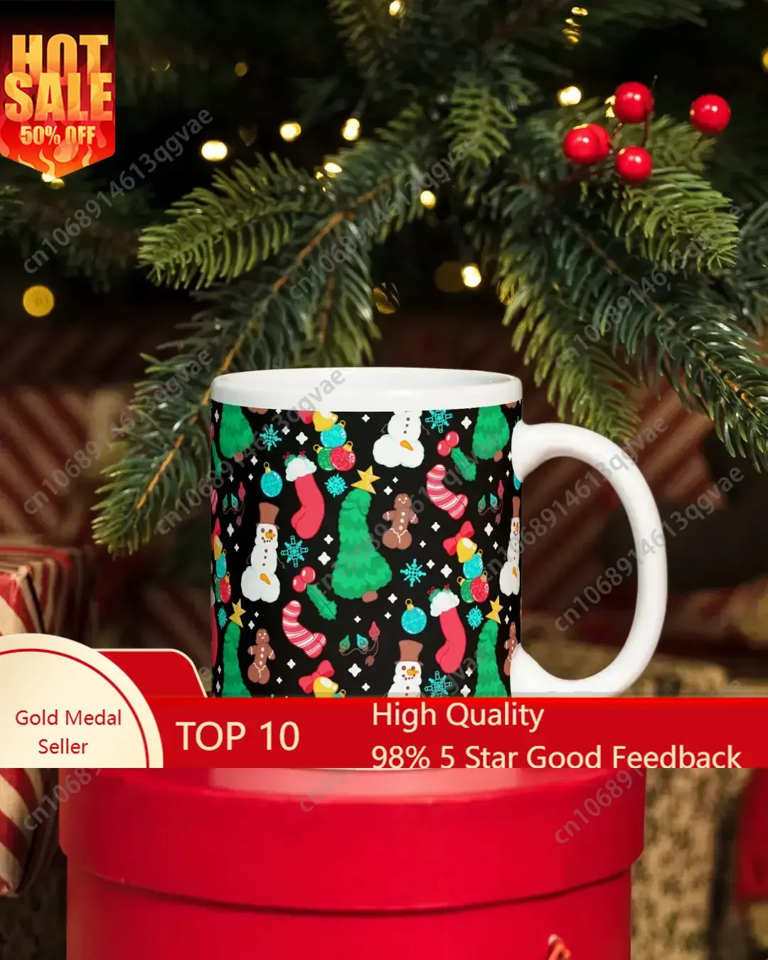 

Christmas Peens Pattern Coffee Mug Coffee Mugs 11oz Ceramic Cug Christmas Gift Christmas Decor Room Tea Cups