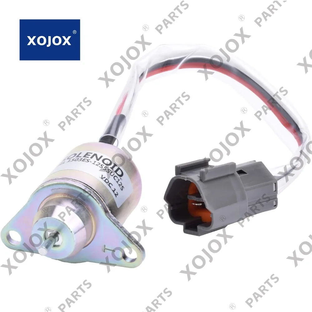 

XOJOX Fuel Shut Off Solenoid M810324 Yanmar 119233-77932 Synchro Woodward 1503ES-12S5SUC12S John Deere 4200 4300 4400 4500 4600