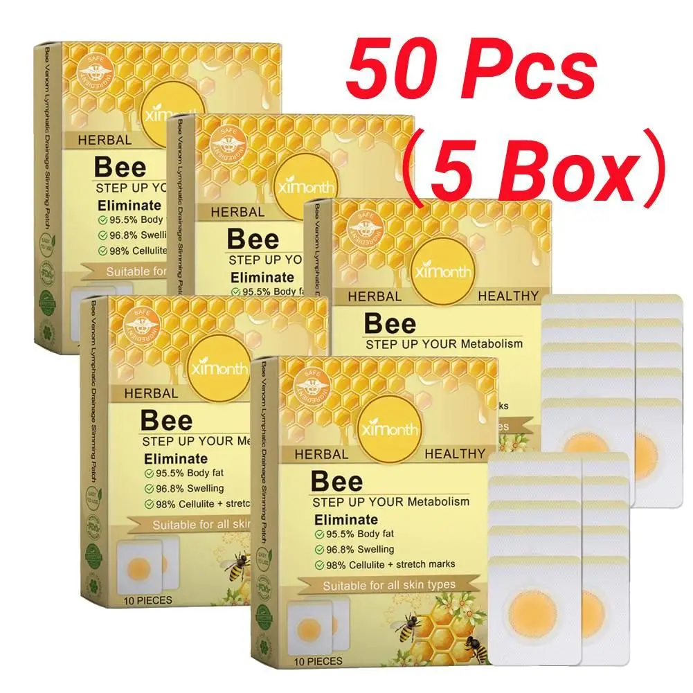 

50patch Bee Lymphatic Drainage Slimming Patch Lightweight Body Shape Tummy Tuck Body Show Body Firm Skin Slimming Patch