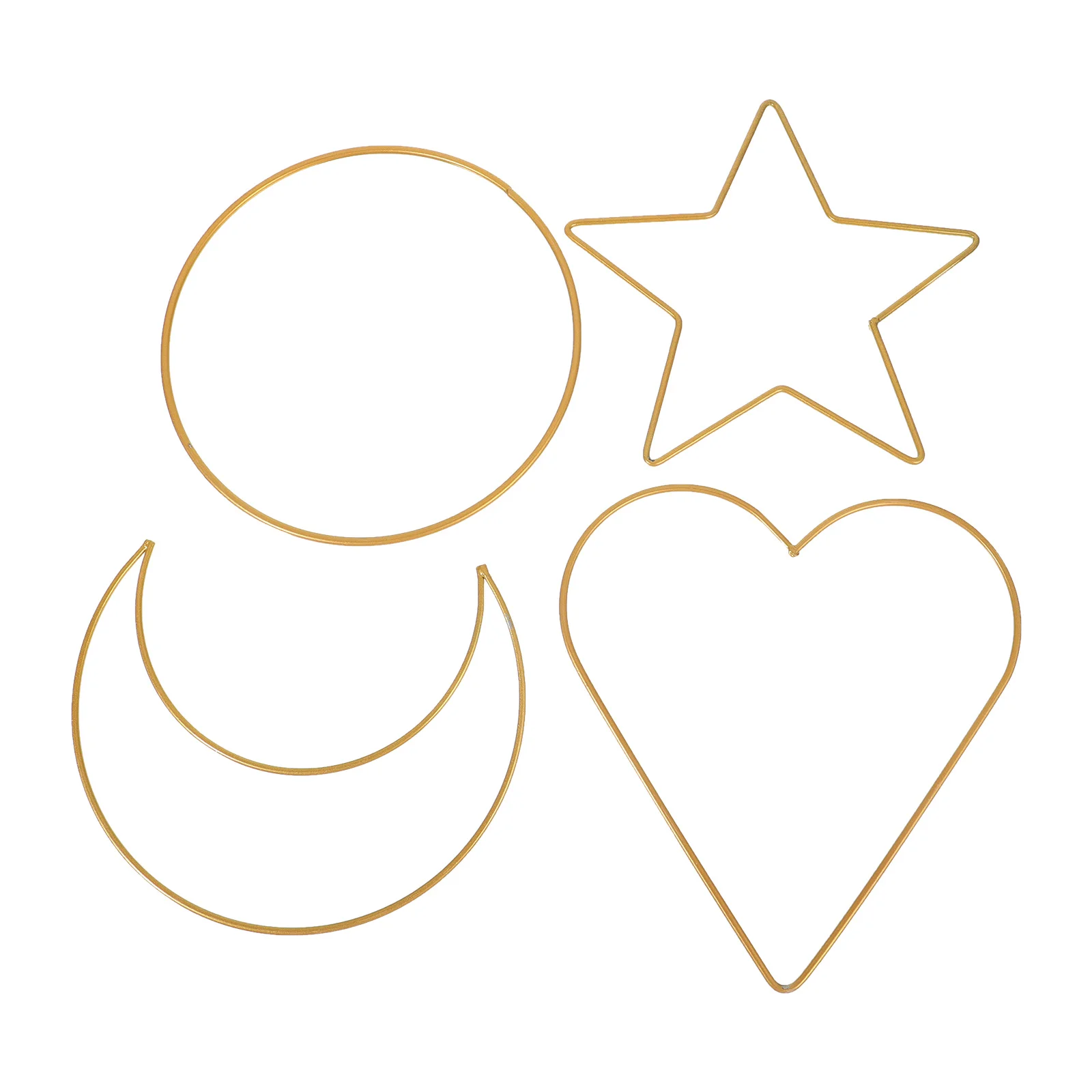 

4Pcs Christmas Iron Dream Catcher Rings Smooth Surface DIY Craft Supplies for Graduation Valentine Creative Dreamcatcher Hoop