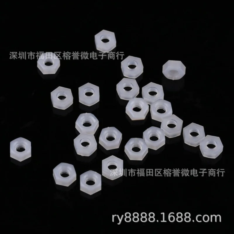 180PCS White M3Nylon Screw Nut180Boxed Plastic Screw Nut Insulation Column Combination Sets