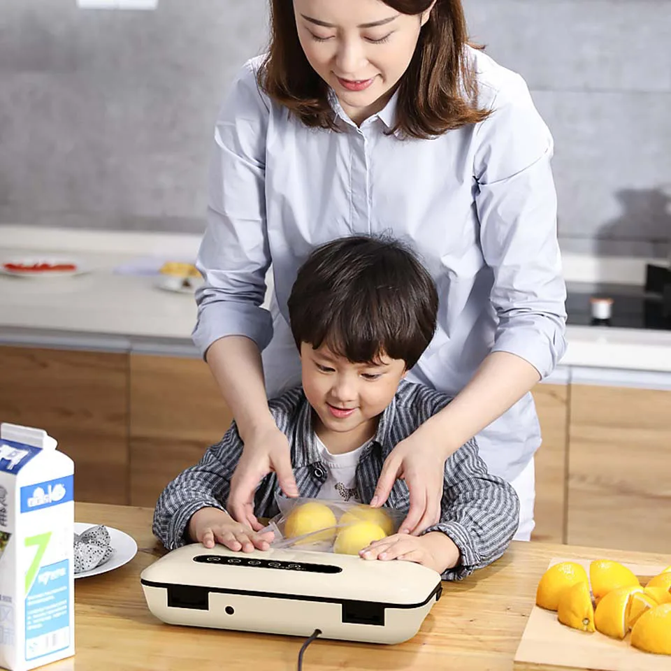 Scelleuse sous vide automatique pour aliments, 220V, machine d'emballage sous film-NF, emballeur d'aliments, y compris certains sacs