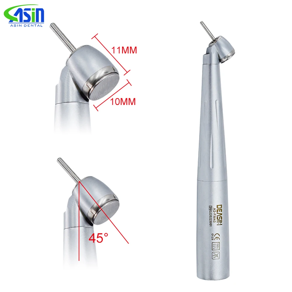 Dental Air turbine handpiece X450L 45 degree angle mini head connect KV type LED couplings high speed dentist tools