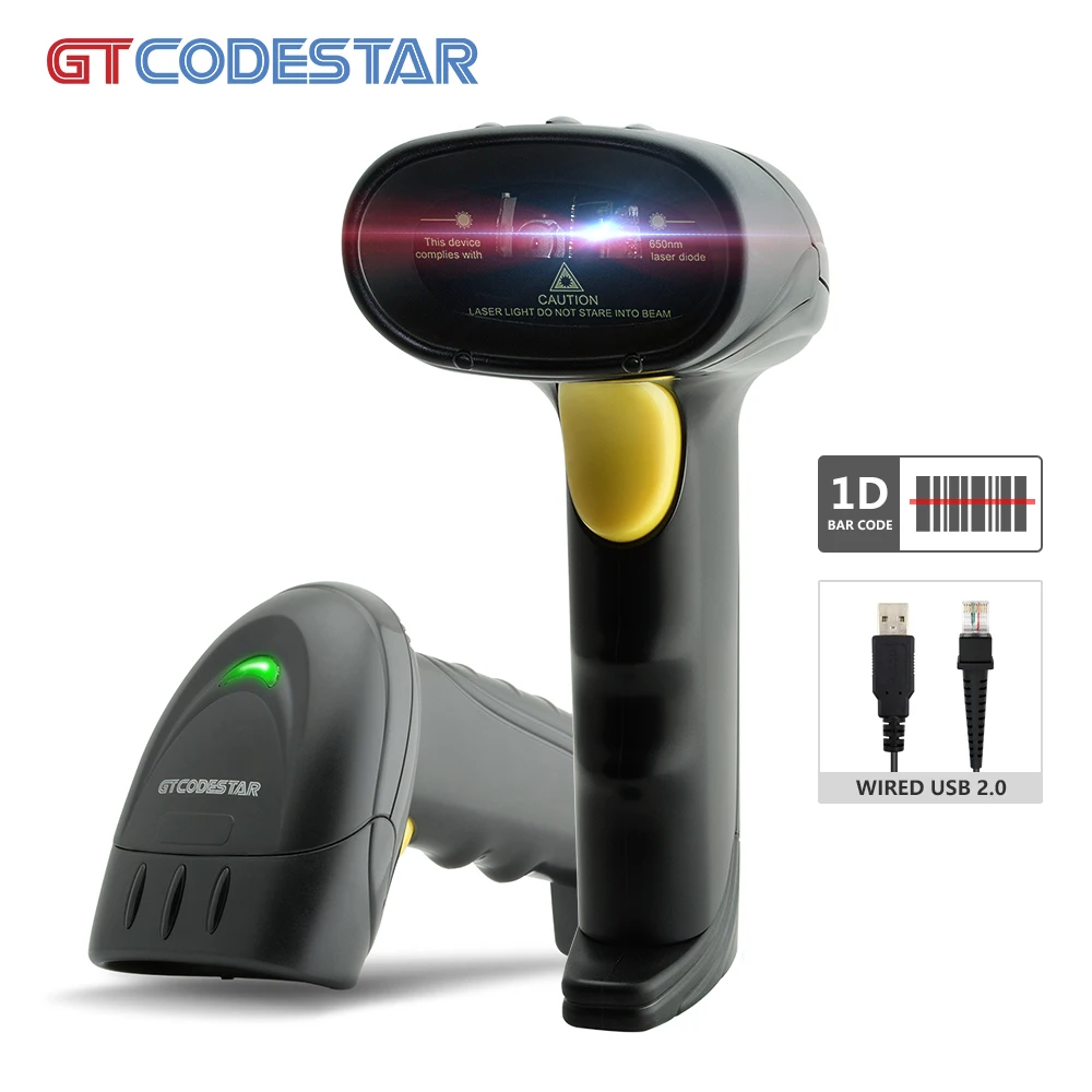 GTCODESTAR X-520 Handheld Bar Code Reader Supermarket Price Checker 1D Barcode Scanner