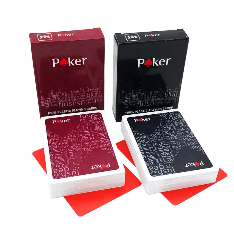 2 Sets/Lot High Quality Texas Hold'em Plastic Poker Card Games Waterproof And Dull Polish Playing Cards Entertainment Board Game