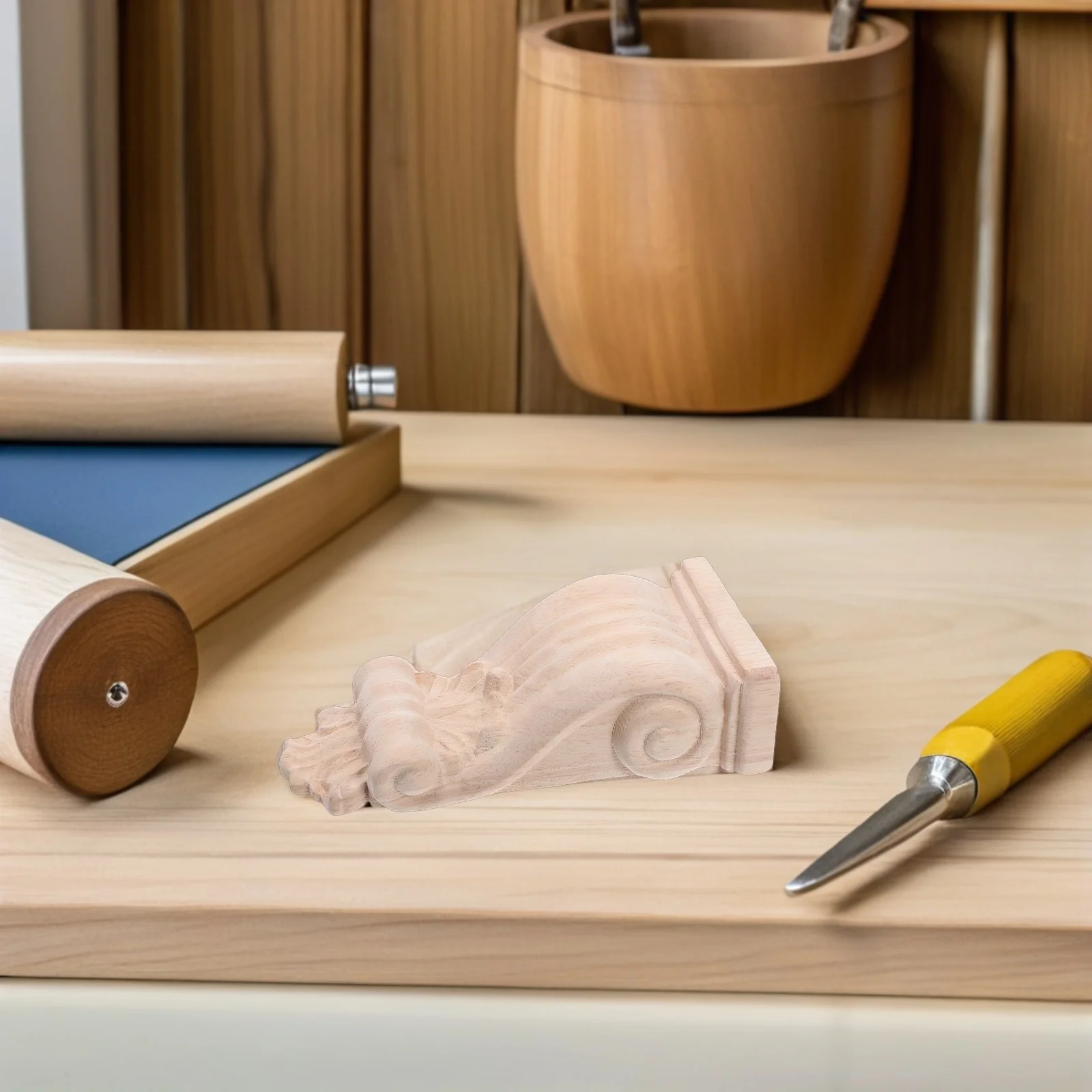 

Hand Carved Wood Corbel Rustic Wall Corner Onlay Decorative Corbels Wooden Corbel Doorway Farmhouse Shelf Support European Style