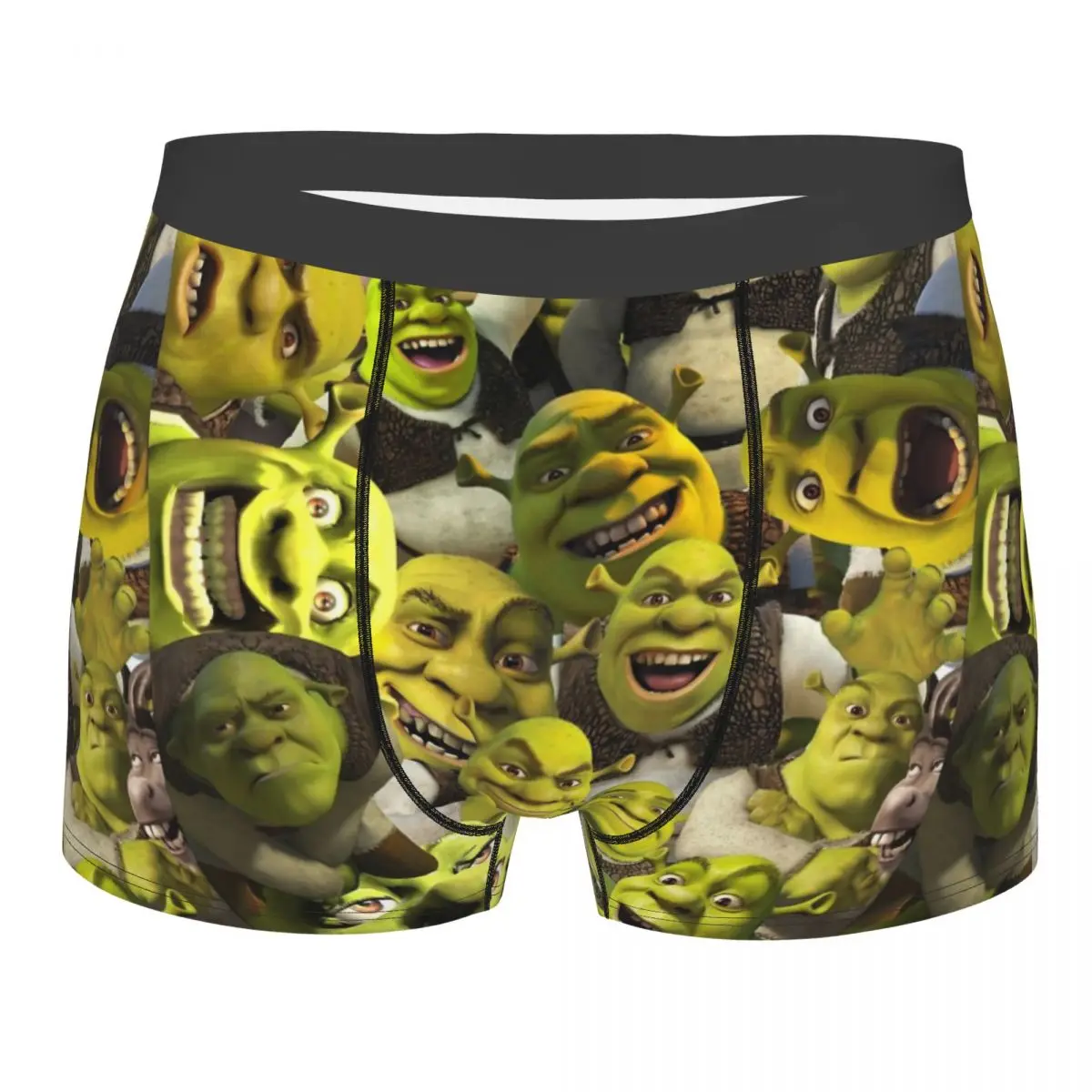 

Men's Shreks Collage Boxer Shorts Panties Soft Underwear Homme Humor S-XXL Long Underpants