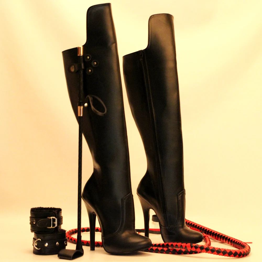 5 Inch High Heel Stretch Sexy Pinup Vintage Fetish Unisex Drag Queen Knee High Boots