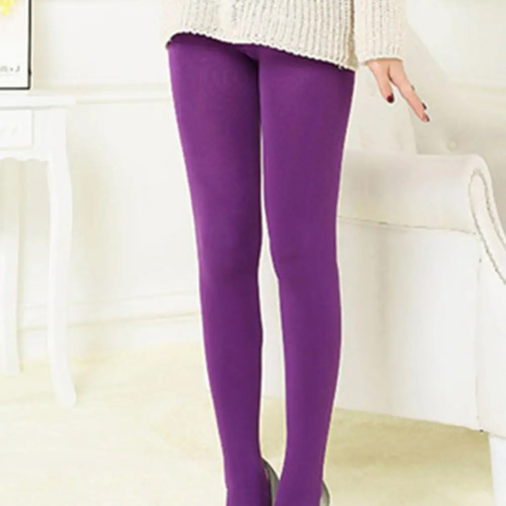 

Legging Solid Color Warm Stretchy Leggings Women Autumn Fleece Cropped Stirrup Pantyhose Leggings