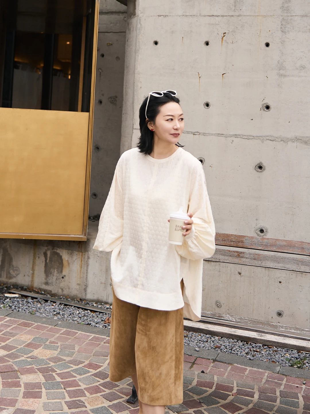 

TOFOD Silk Long Sve irt Loose Fit round Ne Thiened Breathable Women's Comfortable Slipover Spring Summer Polka Dot