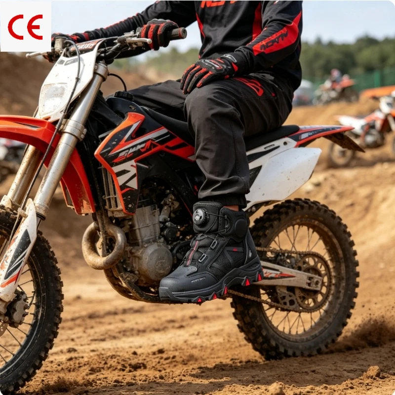 

Breathable Motorcycle Short Boots, Wear Resistant Four Seasons Riding Shoes, Unisex Practical Protective Footwear for All Riders